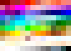 Farbfeld mit den 140 Standardfarben