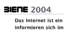 Ausschnitt einer Website mit dem BIENE-Logo